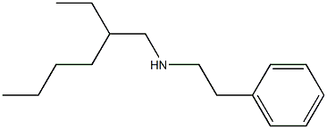 (2-ethylhexyl)(2-phenylethyl)amine 化学構造式
