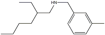 (2-ethylhexyl)[(3-methylphenyl)methyl]amine 结构式