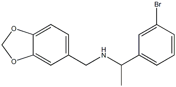 (2H-1,3-benzodioxol-5-ylmethyl)[1-(3-bromophenyl)ethyl]amine Structure
