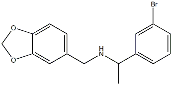 (2H-1,3-benzodioxol-5-ylmethyl)[1-(3-bromophenyl)ethyl]amine Struktur