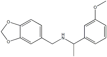 (2H-1,3-benzodioxol-5-ylmethyl)[1-(3-methoxyphenyl)ethyl]amine Structure