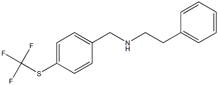 (2-phenylethyl)({4-[(trifluoromethyl)sulfanyl]phenyl}methyl)amine Struktur