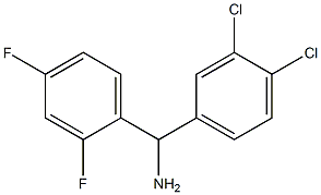 (3,4-dichlorophenyl)(2,4-difluorophenyl)methanamine Structure