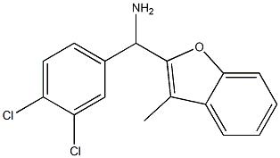 (3,4-dichlorophenyl)(3-methyl-1-benzofuran-2-yl)methanamine 化学構造式