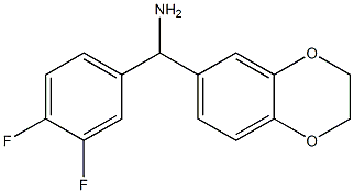 (3,4-difluorophenyl)(2,3-dihydro-1,4-benzodioxin-6-yl)methanamine 结构式