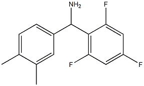(3,4-dimethylphenyl)(2,4,6-trifluorophenyl)methanamine Structure