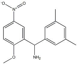 (3,5-dimethylphenyl)(2-methoxy-5-nitrophenyl)methanamine 结构式