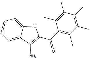 (3-amino-1-benzofuran-2-yl)(pentamethylphenyl)methanone Structure
