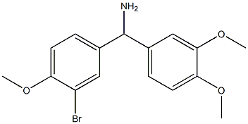 (3-bromo-4-methoxyphenyl)(3,4-dimethoxyphenyl)methanamine Structure