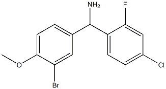 (3-bromo-4-methoxyphenyl)(4-chloro-2-fluorophenyl)methanamine Structure