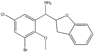 (3-bromo-5-chloro-2-methoxyphenyl)(2,3-dihydro-1-benzofuran-2-yl)methanamine Structure