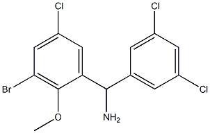 (3-bromo-5-chloro-2-methoxyphenyl)(3,5-dichlorophenyl)methanamine,,结构式