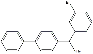 (3-bromophenyl)(4-phenylphenyl)methanamine,,结构式