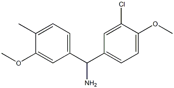 (3-chloro-4-methoxyphenyl)(3-methoxy-4-methylphenyl)methanamine Struktur