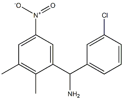 (3-chlorophenyl)(2,3-dimethyl-5-nitrophenyl)methanamine Structure