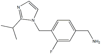 (3-fluoro-4-{[2-(propan-2-yl)-1H-imidazol-1-yl]methyl}phenyl)methanamine 结构式