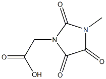 (3-methyl-2,4,5-trioxoimidazolidin-1-yl)acetic acid,,结构式