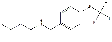 (3-methylbutyl)({4-[(trifluoromethyl)sulfanyl]phenyl}methyl)amine Struktur