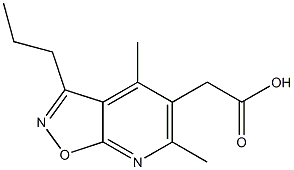 (4,6-dimethyl-3-propylisoxazolo[5,4-b]pyridin-5-yl)acetic acid Structure