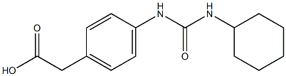 (4-{[(cyclohexylamino)carbonyl]amino}phenyl)acetic acid Struktur