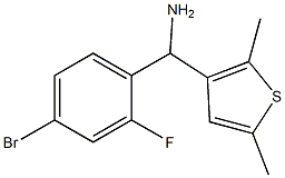 (4-bromo-2-fluorophenyl)(2,5-dimethylthiophen-3-yl)methanamine Structure