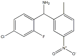 (4-chloro-2-fluorophenyl)(2-methyl-5-nitrophenyl)methanamine Struktur