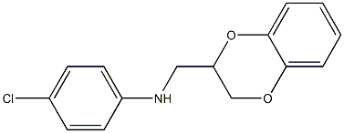 (4-chlorophenyl)(2,3-dihydro-1,4-benzodioxin-2-yl)methylamine,,结构式
