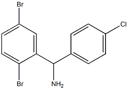 (4-chlorophenyl)(2,5-dibromophenyl)methanamine 化学構造式