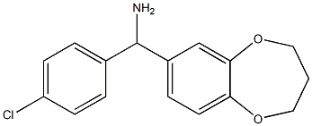 (4-chlorophenyl)(3,4-dihydro-2H-1,5-benzodioxepin-7-yl)methanamine Structure