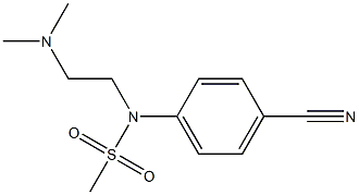 (4-cyanophenyl)-N-[2-(dimethylamino)ethyl]methanesulfonamide,,结构式