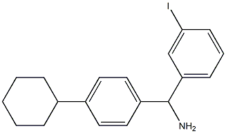 (4-cyclohexylphenyl)(3-iodophenyl)methanamine,,结构式