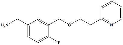 (4-fluoro-3-{[2-(pyridin-2-yl)ethoxy]methyl}phenyl)methanamine Structure