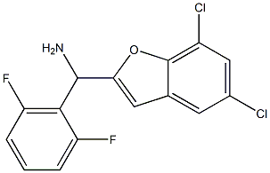 (5,7-dichloro-1-benzofuran-2-yl)(2,6-difluorophenyl)methanamine Structure