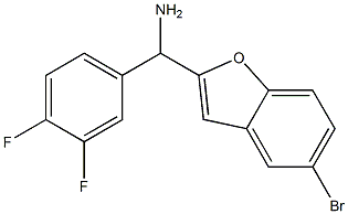 (5-bromo-1-benzofuran-2-yl)(3,4-difluorophenyl)methanamine,,结构式