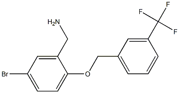 (5-bromo-2-{[3-(trifluoromethyl)phenyl]methoxy}phenyl)methanamine Structure