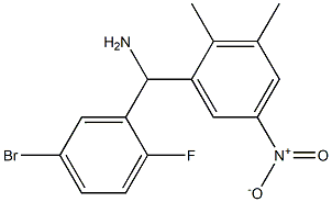 (5-bromo-2-fluorophenyl)(2,3-dimethyl-5-nitrophenyl)methanamine 结构式