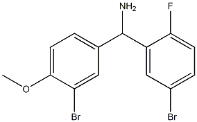 (5-bromo-2-fluorophenyl)(3-bromo-4-methoxyphenyl)methanamine,,结构式