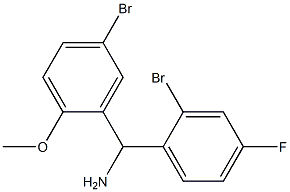 (5-bromo-2-methoxyphenyl)(2-bromo-4-fluorophenyl)methanamine 化学構造式