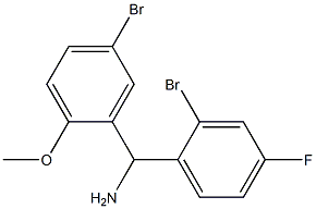 (5-bromo-2-methoxyphenyl)(2-bromo-4-fluorophenyl)methanamine,,结构式