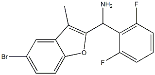 (5-bromo-3-methyl-1-benzofuran-2-yl)(2,6-difluorophenyl)methanamine Structure