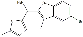 (5-bromo-3-methyl-1-benzofuran-2-yl)(5-methylthiophen-2-yl)methanamine Structure