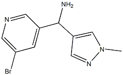 (5-bromopyridin-3-yl)(1-methyl-1H-pyrazol-4-yl)methanamine 化学構造式
