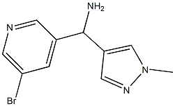 (5-bromopyridin-3-yl)(1-methyl-1H-pyrazol-4-yl)methanamine Structure