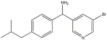 (5-bromopyridin-3-yl)[4-(2-methylpropyl)phenyl]methanamine Struktur