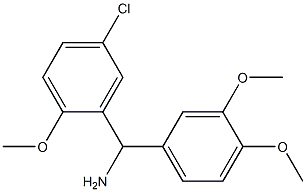 (5-chloro-2-methoxyphenyl)(3,4-dimethoxyphenyl)methanamine 化学構造式