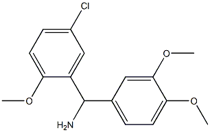 (5-chloro-2-methoxyphenyl)(3,4-dimethoxyphenyl)methanamine 结构式