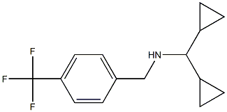(dicyclopropylmethyl)({[4-(trifluoromethyl)phenyl]methyl})amine,,结构式