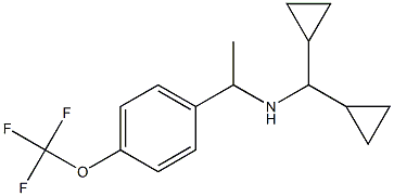 (dicyclopropylmethyl)({1-[4-(trifluoromethoxy)phenyl]ethyl})amine,,结构式