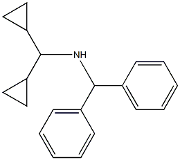 (dicyclopropylmethyl)(diphenylmethyl)amine Structure