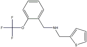 (thiophen-2-ylmethyl)({[2-(trifluoromethoxy)phenyl]methyl})amine,,结构式